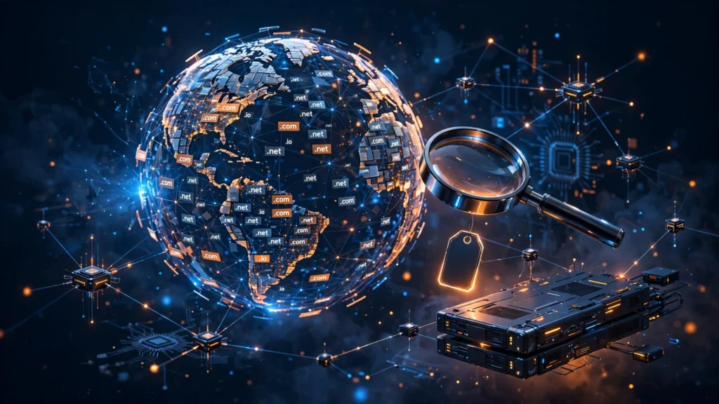 域名注册别急着续费:Namecheap 生日促销倒计时 + NameSilo / Cloudflare 价格对比(AI 概念图)